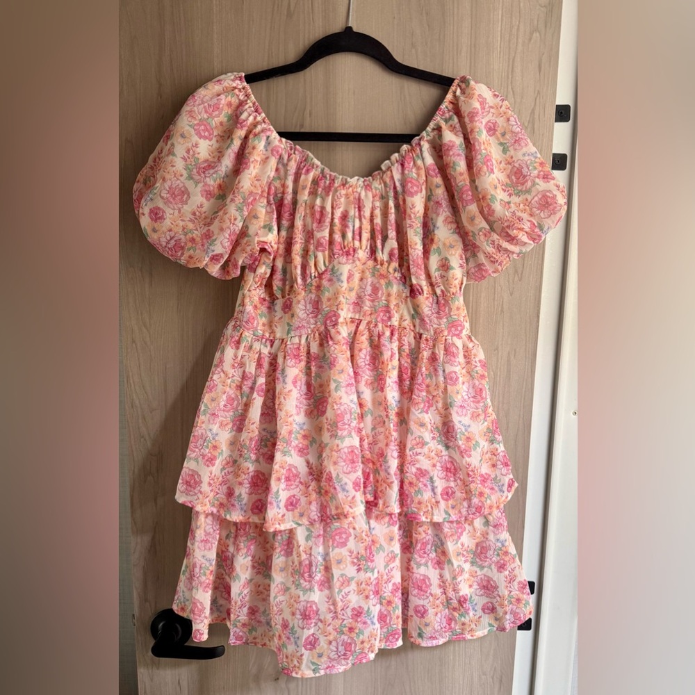 Simply Southern | Pink Floral Mini Dress | Size L - Picture 3 of 10